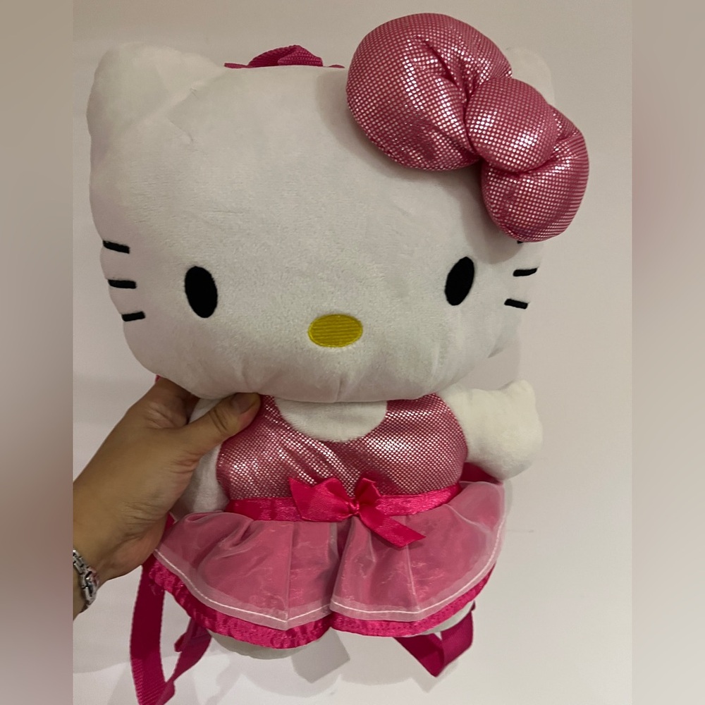 Hello Kitty Plush Backpack Stuffed Toy Bag Ballerina Dance Ballet Girl Purse Pop
